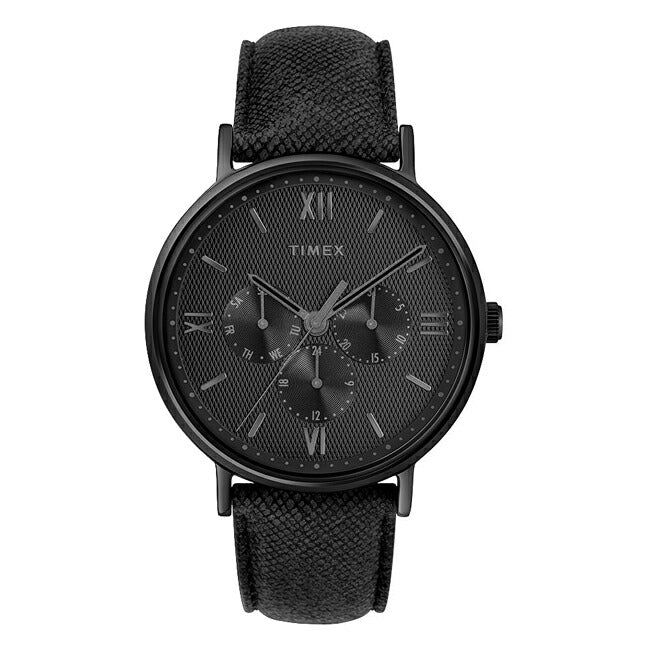 TIMEXSOUTHVIEWタイメックスサウスビューマルチ41MMTW2T35200腕時計時計ブランドメンズレディースアナログブラック黒オールブラックレザー革ベルトギフトプレゼント