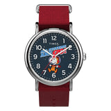 【日本未発売】TIMEXタイメックス×スペーススヌーピーウィークエンダー38MMメンズTW2T82600腕時計レディースミリタリーアナログネイビーレッド赤海外モデル