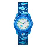 【日本未発売】TIMEXKIDSタイメックスキッズアナログ29MMTW7C13500腕時計時計ブランド子供男の子女の子ブルー青ホワイト白サメナイロンベルト海外モデルギフトプレゼント